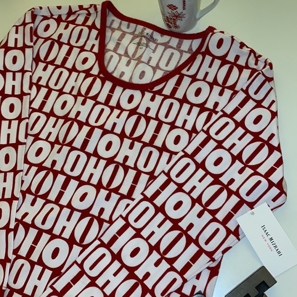 🆕🎄ISAAC MIZRAHI New York Women’s “HO HO” Sleep Pajama Gown - Picture 6 of 8